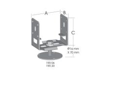 Er-mo Ayarlı Tablalı Pergule Ayağı