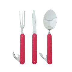 Ferrino Clip Katlanır Çelik-Alüminyum Set (Çatal,Kaşık,Bıçak)