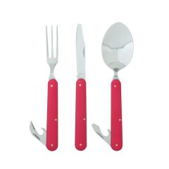Ferrino Clip Katlanır Çelik-Alüminyum Set (Çatal,Kaşık,Bıçak)