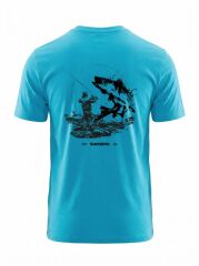 Shimano Barracuda Tshirt Mavi