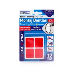 Vodaseal Şeffaf 12'li Hazır Kesilmiş Montaj Bandı