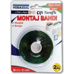 Vodeseal Şeffaf Montaj Bandı 19mm X 5mt