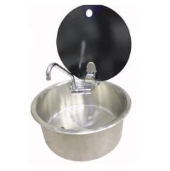 Saray Cam Kapaklı Musluklu Silindir Evye