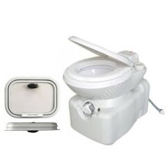 Porvaletti Kasetli Dönebilen Karavan Tuvaleti 22lt + Servis Kapağı