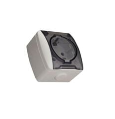 Elbi Eva Sıva Üstü Kapaklı Topraklı Priz