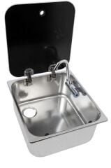 Navy Load Cam Kapaklı Musluklu Evye