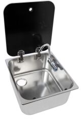 Navy Load Cam Kapaklı Musluklu Evye