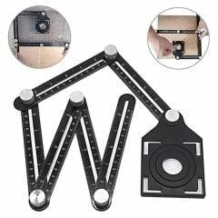 Rox Wood Çok Fonksiyonlu Delik Ayarlayıcı Şablon Cetveli