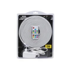 Fujiled 2025 Silikonlu Neon RGB Şerit Led 220v Adaptörlü