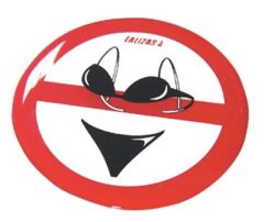 Lalizas Silikon Sticker ''Bikini ile Girilmez''