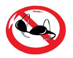 Lalizas Silikon Sticker ''Üstsüz Girilmez''