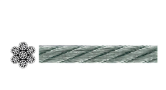 Krom 7x19 Yumuşak Çelik Halat