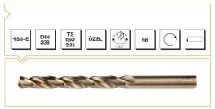 Mte Silindirik Saplı Krom Matkap Ucu - Altın Seri 6.8mm