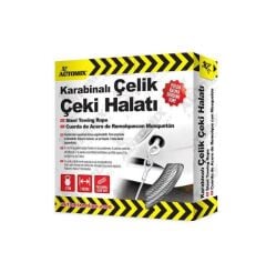Automix Karabinalı Çelik Çeki Halatı 3Ton