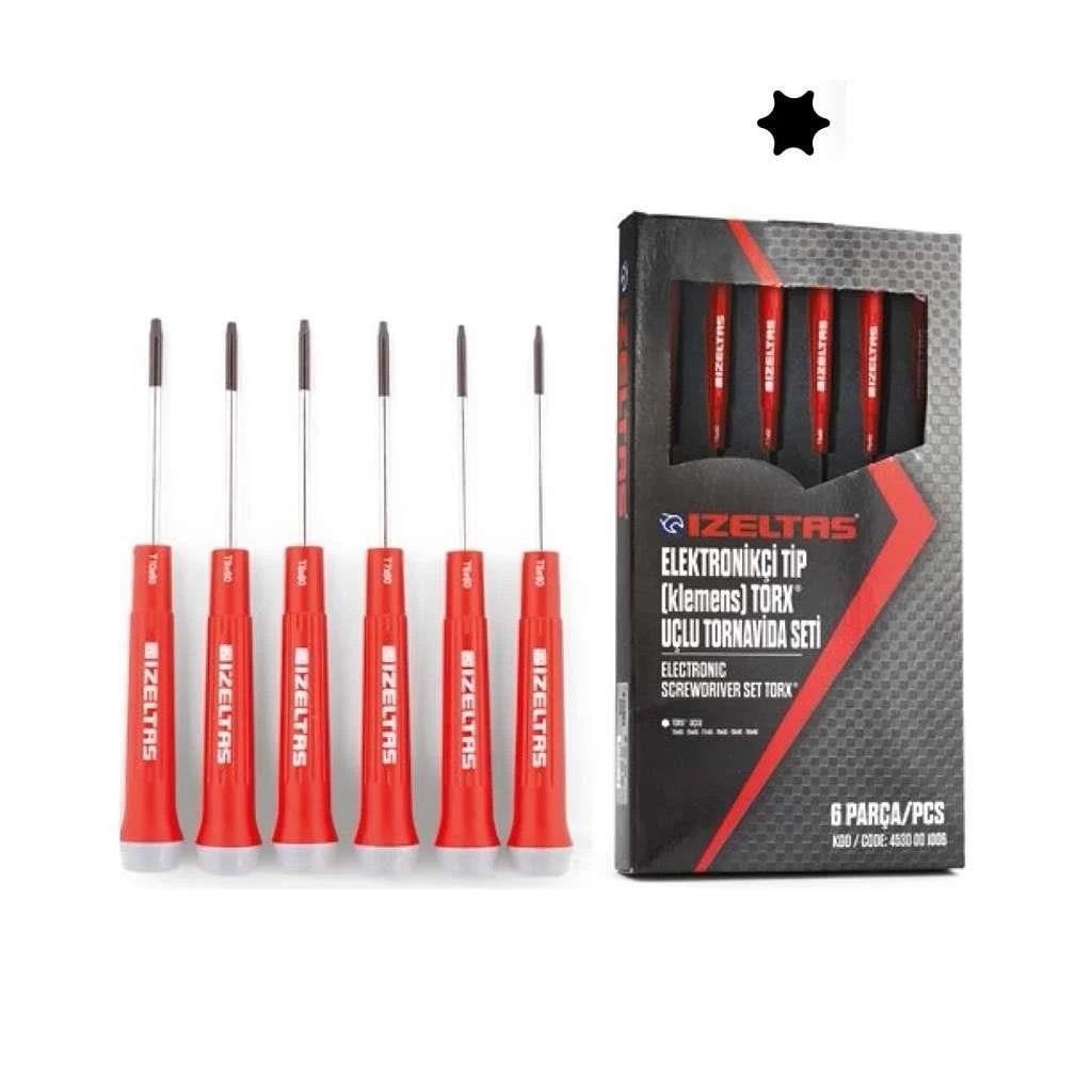 İzeltaş Klemens Torx Uçlu Tornavida Seti 6 Parça